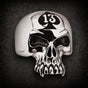 Reaper's Spade — Lucky 13 Skull Ring (#R0308)