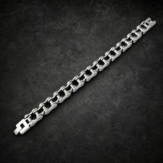 Road Devil Chain — 8" Motorcycle Chain Bracelet - 316L stainless steel unisex jewelry, 316l stainless steel motorcycle bra…