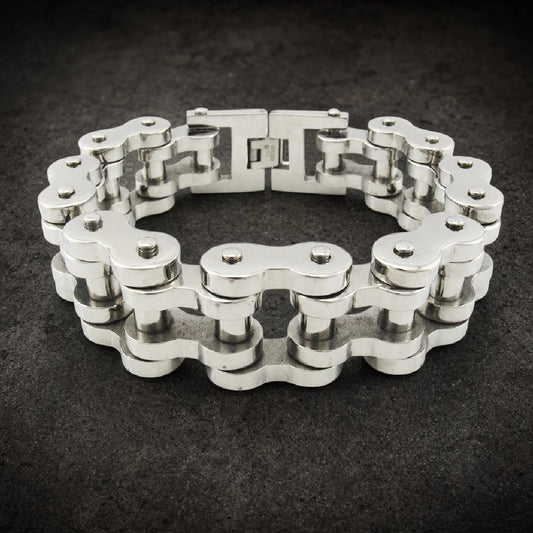 Road King Armored Link — Motorcycle Chain Bracelet w/ 2"