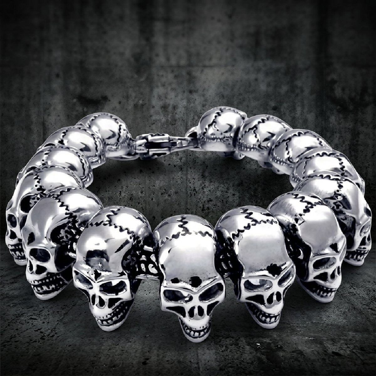 Road King Skulls — Skull Link Bracelet · 130 grams