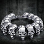Road King Skulls — 8.5" Skull Link Bracelet · 130 grams (#B0127)