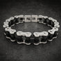 Road King's Chain — Two-Tone Biker Chain 9" Bracelet (#B0116)