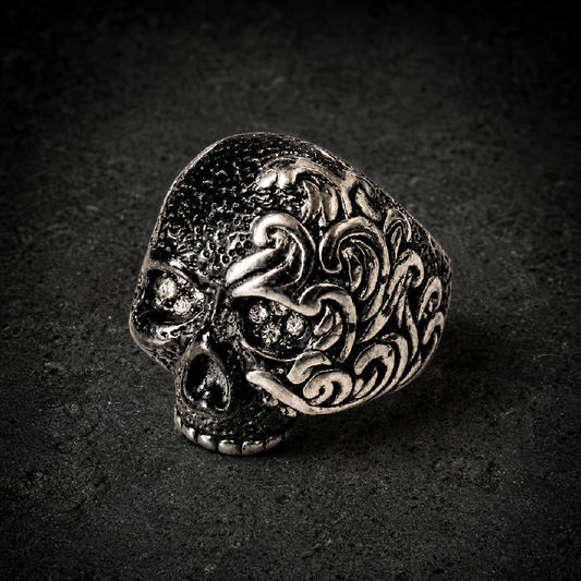 Rock 'N Roll Fantasy - Solid Back Steel Ring - 316L stainless steel unisex jewelry (R0369)