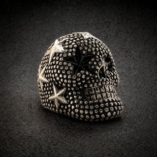 The Rock Star Skull Ring – Bold, Heavy, and Unapologetically Badass (#200)