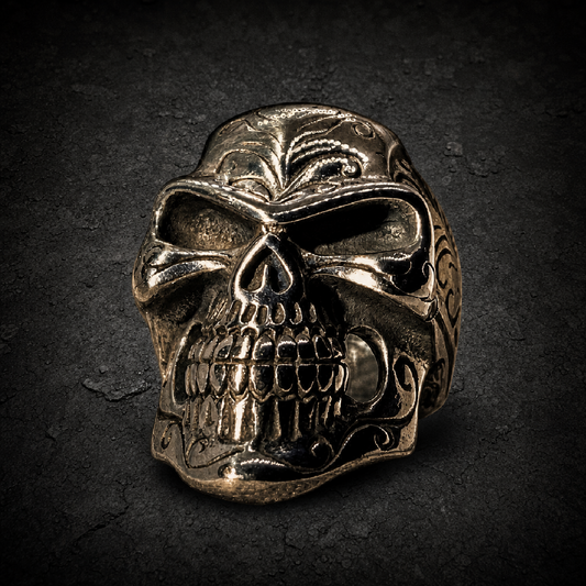 Rock You Like A Hurricane - Big, Bold & Heavy Skull Ring - 316L stainless steel unisex jewelry (R0635)