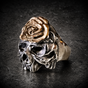 Rosa Calvaria Death Rose Skull Ring (#R0823)