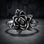 Thorn Rose Skull Ring (#R0169)