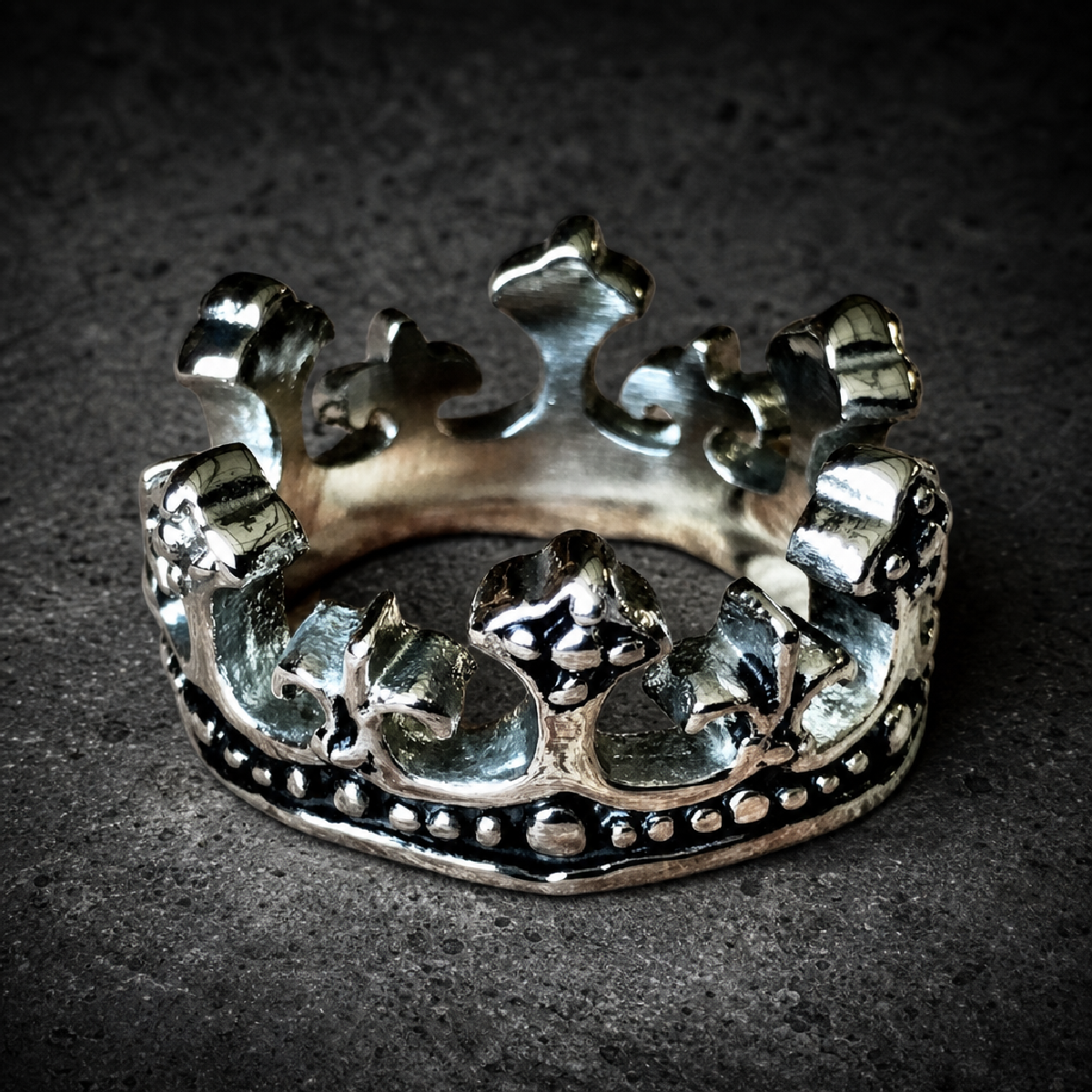 Royal Crown Stainless Steel Ring - 316L stainless steel unisex jewelry (R0593)