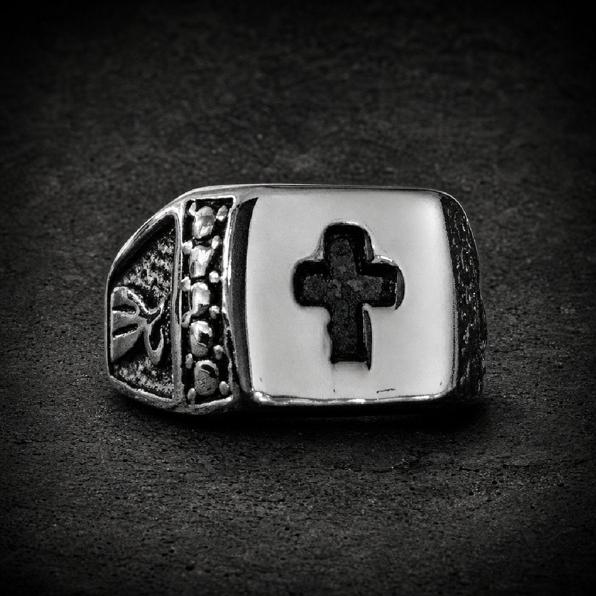 Sanctuary Cross — Christian Cross Ring - 316L stainless steel unisex jewelry, 316l stainless steel cross ring, gothic cros…