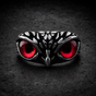 Scarlet Gaze Owl Ring (#R0685)