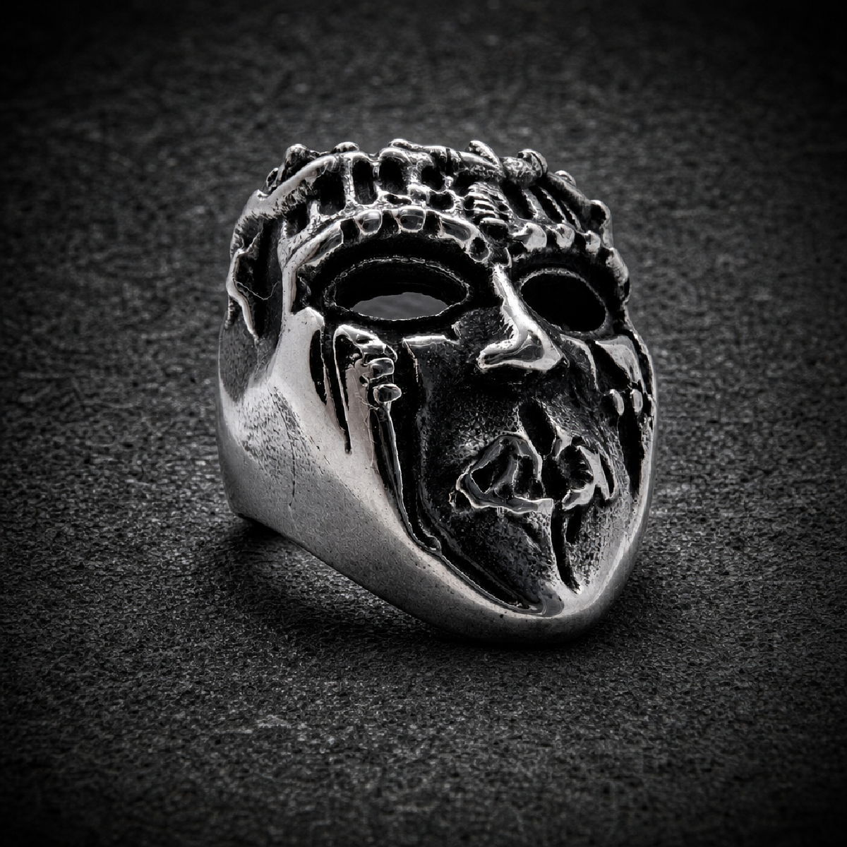 SCHWARZMAUL Outcast III of IV — DEATHMASK LEGION: OUTCASTS - ring 316L stainless steel unisex jewelry (R0848)