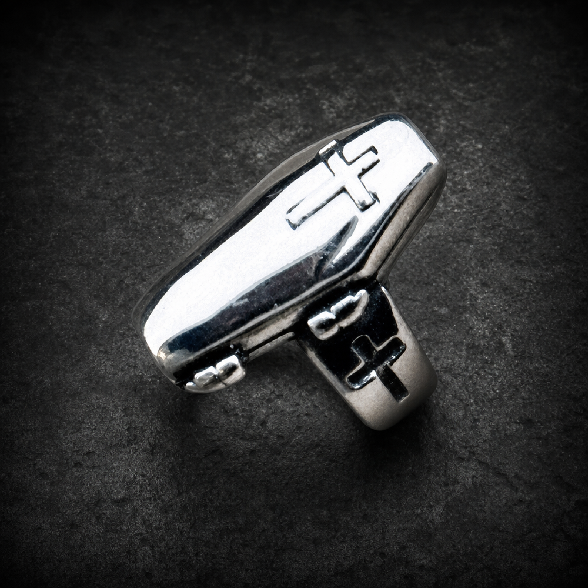 See You On The Other Side - Coffin Ring - 316L stainless steel unisex jewelry (R0455)