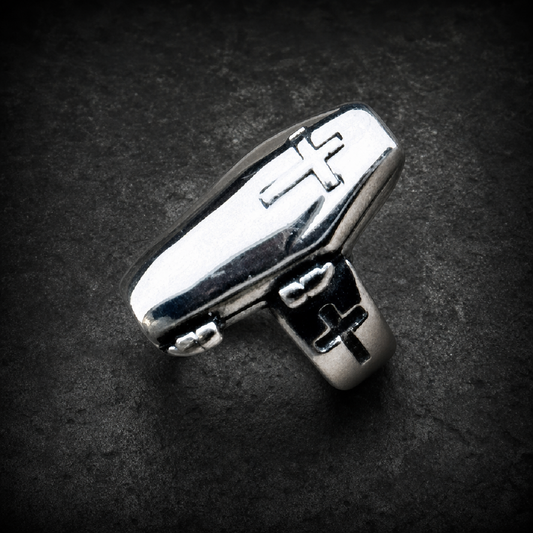 See You On The Other Side - Coffin Ring - 316L stainless steel unisex jewelry (R0455)