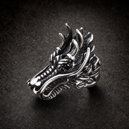 Shadowfang - Dragon ring - 316L stainless steel unisex jewelry (R0657)