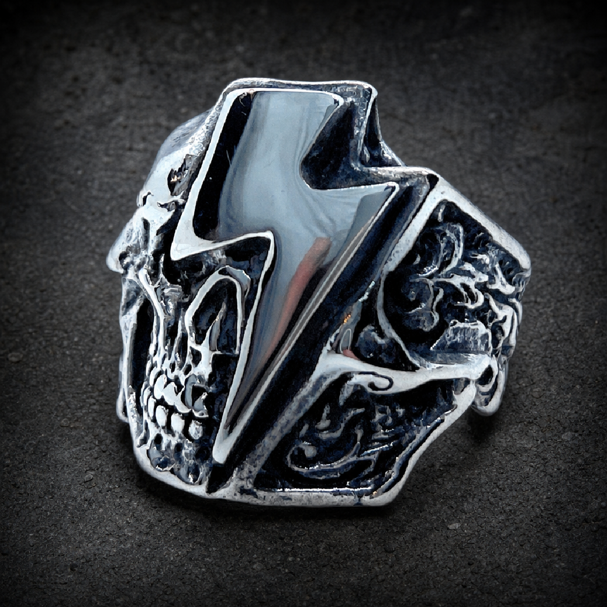 Shockwave - Skull Ring - 316L stainless steel unisex jewelry (R0833)