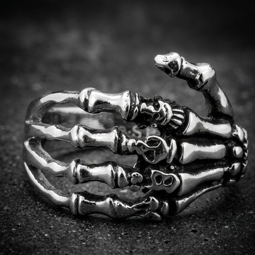 Skeleton Hand w/Skulls Ring (#196)