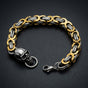 Two Tone Skull Biker Bracelet (#B0001)