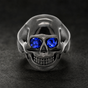 Dominion Skull Ring w/Blue Eyes (#R0296)