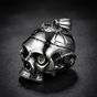 Steampunk Cyborg Skull Pendant - Large 88 Grams (#P824)