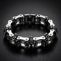 Polished Skull Link 8.85" Bracelet (#B0013)
