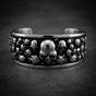 Bad Company - Multi-Skull Bangle Bracelet (#B0038)