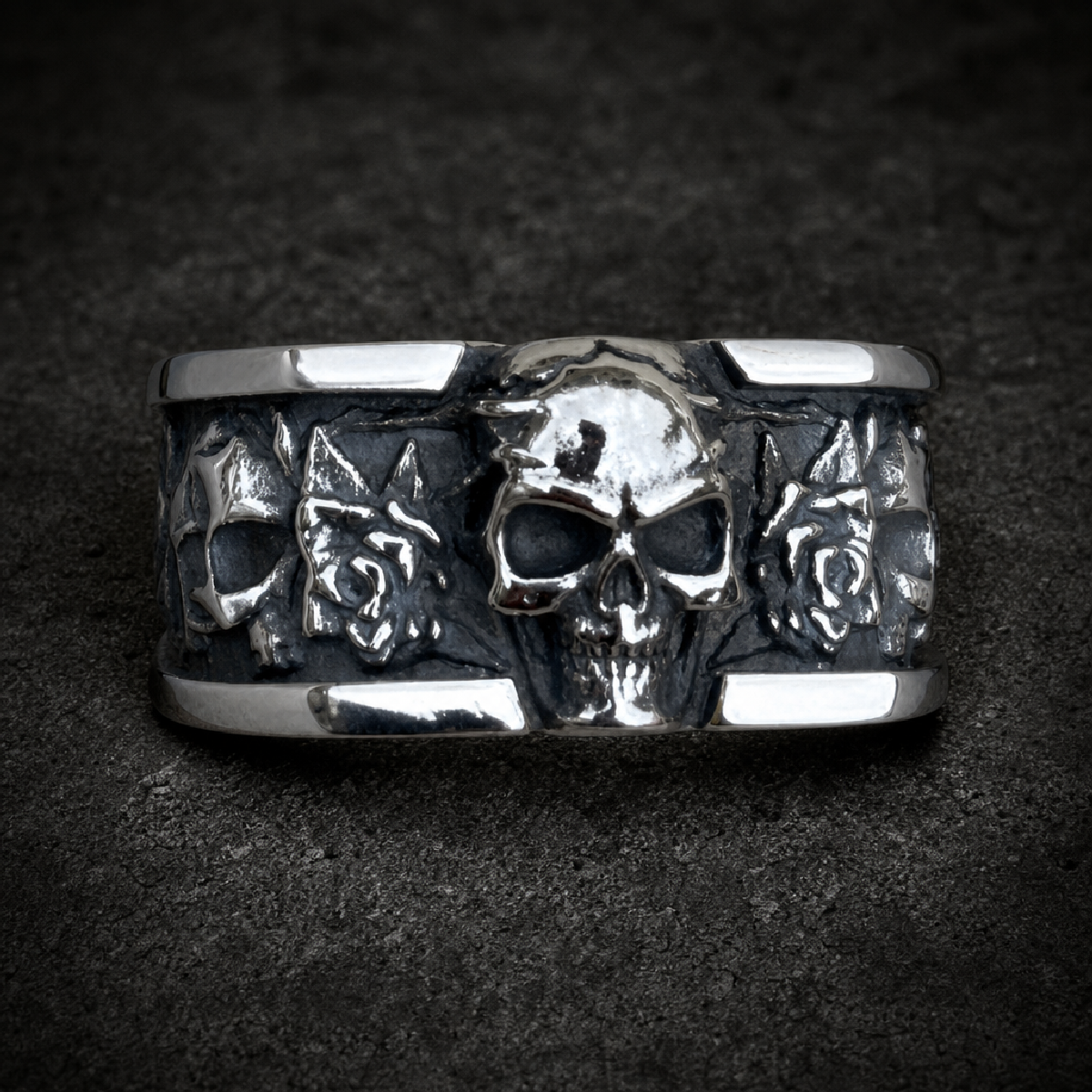 Skullinator Skull Ring - - 316L stainless steel unisex jewelry (R0432)