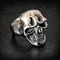 Skully - Skull Ring With Cracks On The Sides (#R0621)
