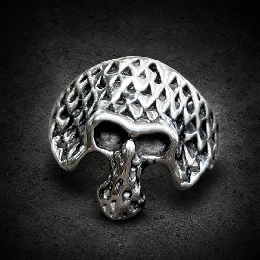 Snakeskin Cowboy Skull Ring - 316L stainless steel unisex jewelry (R0334)