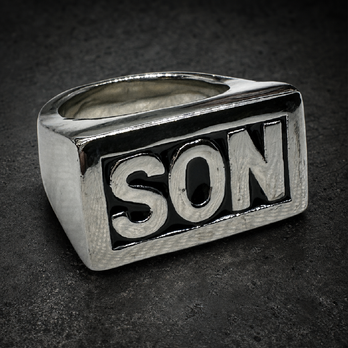 SON - Solid Ring - 316L stainless steel unisex jewelry (R0625)