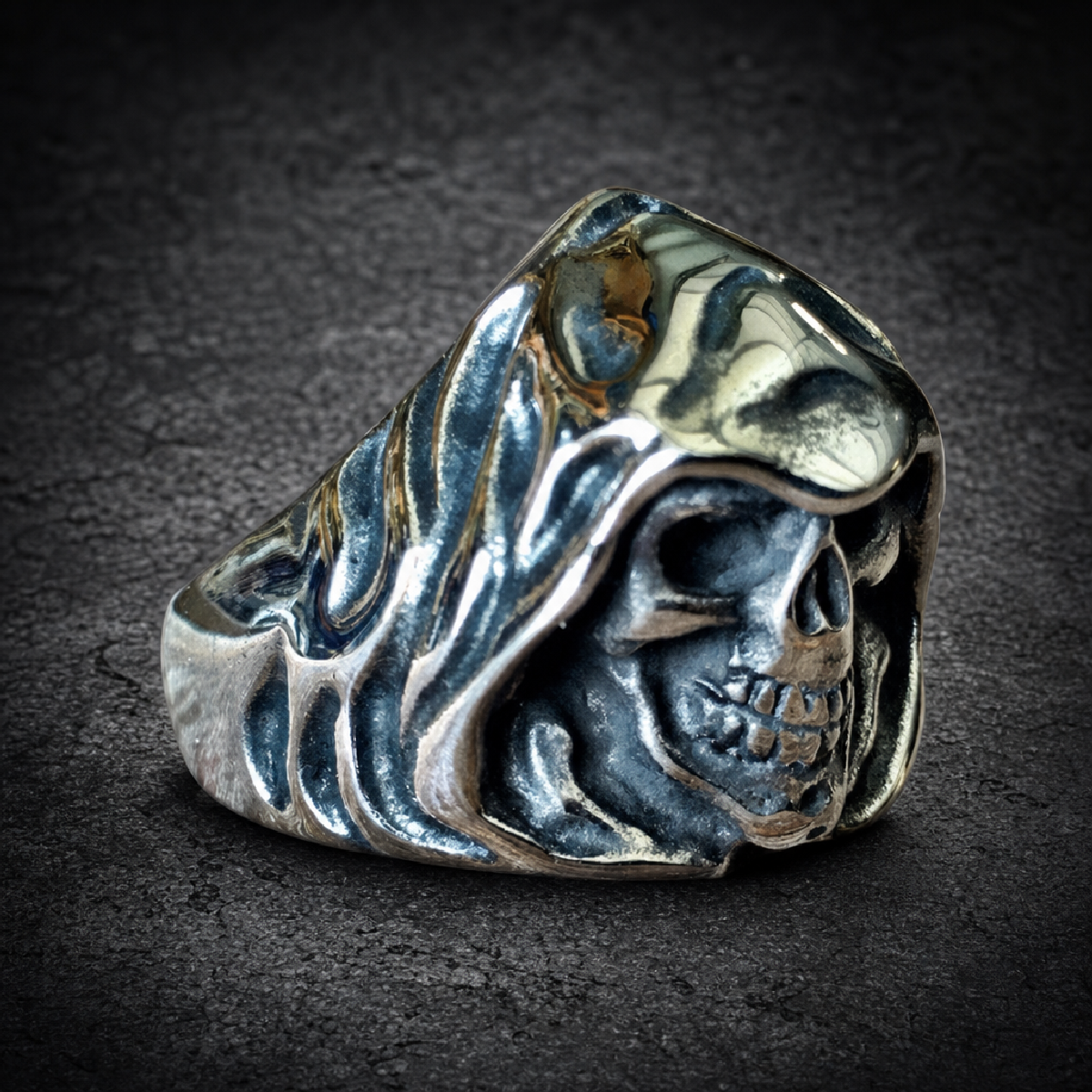 Soul Collector - Grim Reaper Skull Ring - 316L stainless steel unisex jewelry (R0532)