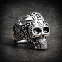 Space Cowboy - Big, Bold & Heavy Skull Ring with intricate detail (#R0767)