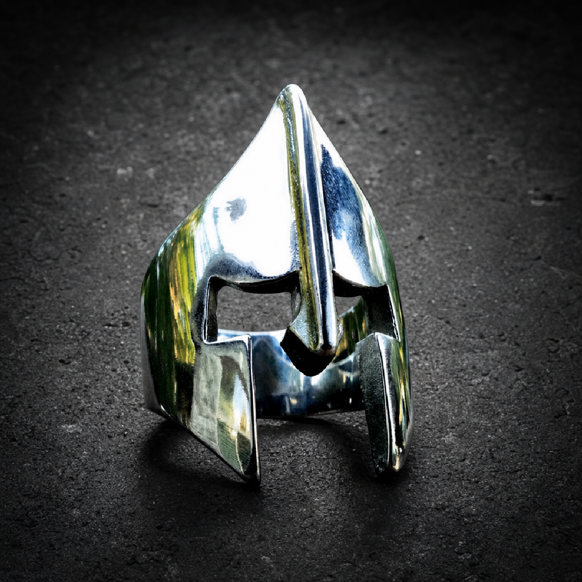 Spartan Mask - Stainless Steel Ring - 316L stainless steel unisex jewelry (R0746)