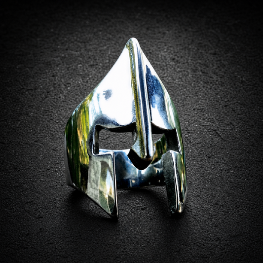 Spartan Mask - Stainless Steel Ring - 316L stainless steel unisex jewelry (R0746_SIZE07)