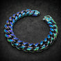 Spectral Serpent Chain — Iridescent Curb 9" Bracelet (#B0138)