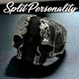 Split Personality Skull Ring (#697silver/black)