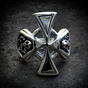 St. George Cross with Skeletons Ring (#R0431)