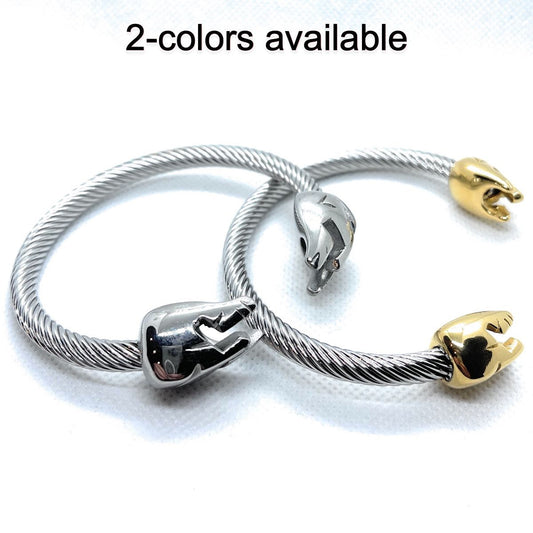 'SPARTAN MASK' Cable Steel Bracelet