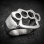 Street Fighting Man - Stainless Steel Knuckles Ring (#R0609)