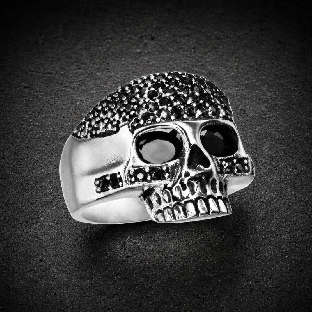 Sultans of Swing Skull Ring - 316L stainless steel unisex jewelry (R0404)