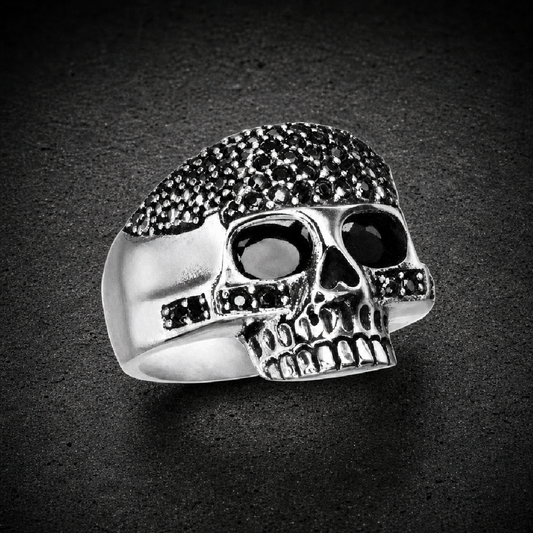 Sultans of Swing Skull Ring - 316L stainless steel unisex jewelry (R0404)