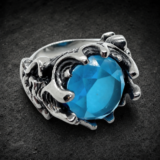 Tangled Up In Blue - Stainless Steel Ring - 316L stainless steel unisex jewelry (R0549)