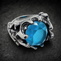 Tangled Up In Blue - Stainless Steel Ring (#R0549)