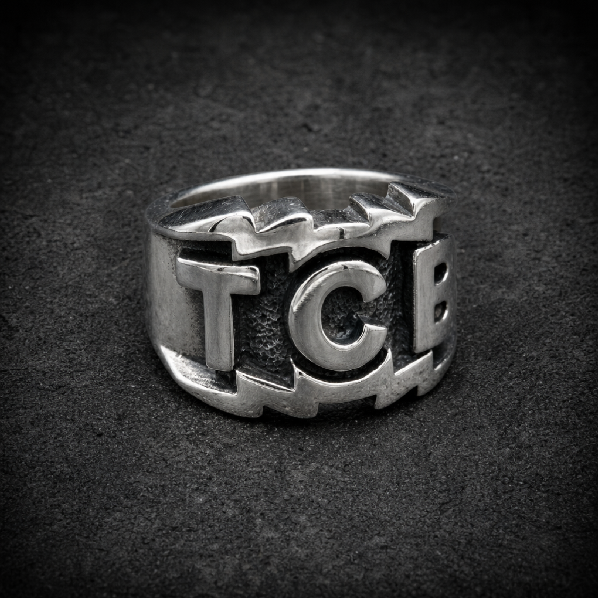 TCB Elvis Presley Ring - 316L stainless steel unisex jewelry (R0582)