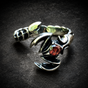Tease Me Please Me - Ruby Red Gem Stone Scorpion Ring (#R0457)