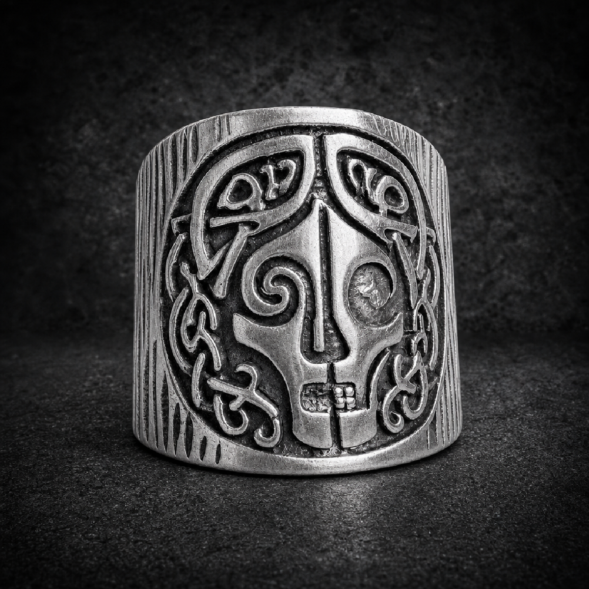 THE BLACK CROWN WIDOW - Ring #8 of 8 – DEATHMASK LEGION - 316L stainless steel unisex jewelry (R0845)