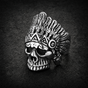 The Chief - Big, Bold and Heavy Indian Skull Ring (#R0741)