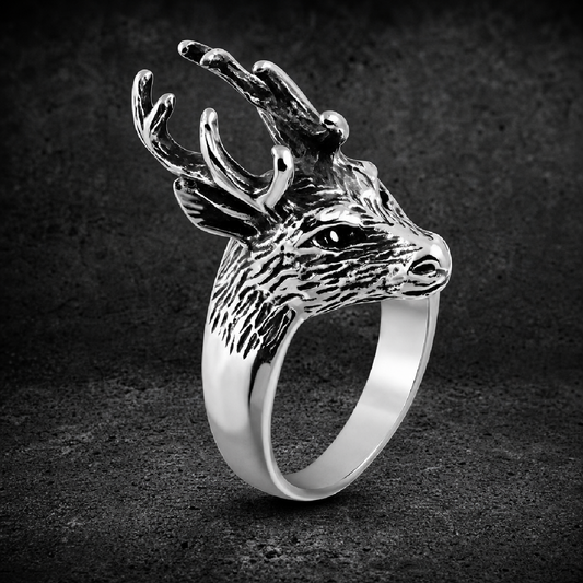 The 'Deer Hunter' Ring - 316L stainless steel unisex jewelry (R0598)