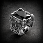 The Knight's Templar Talisman Black Ring (#R0615)