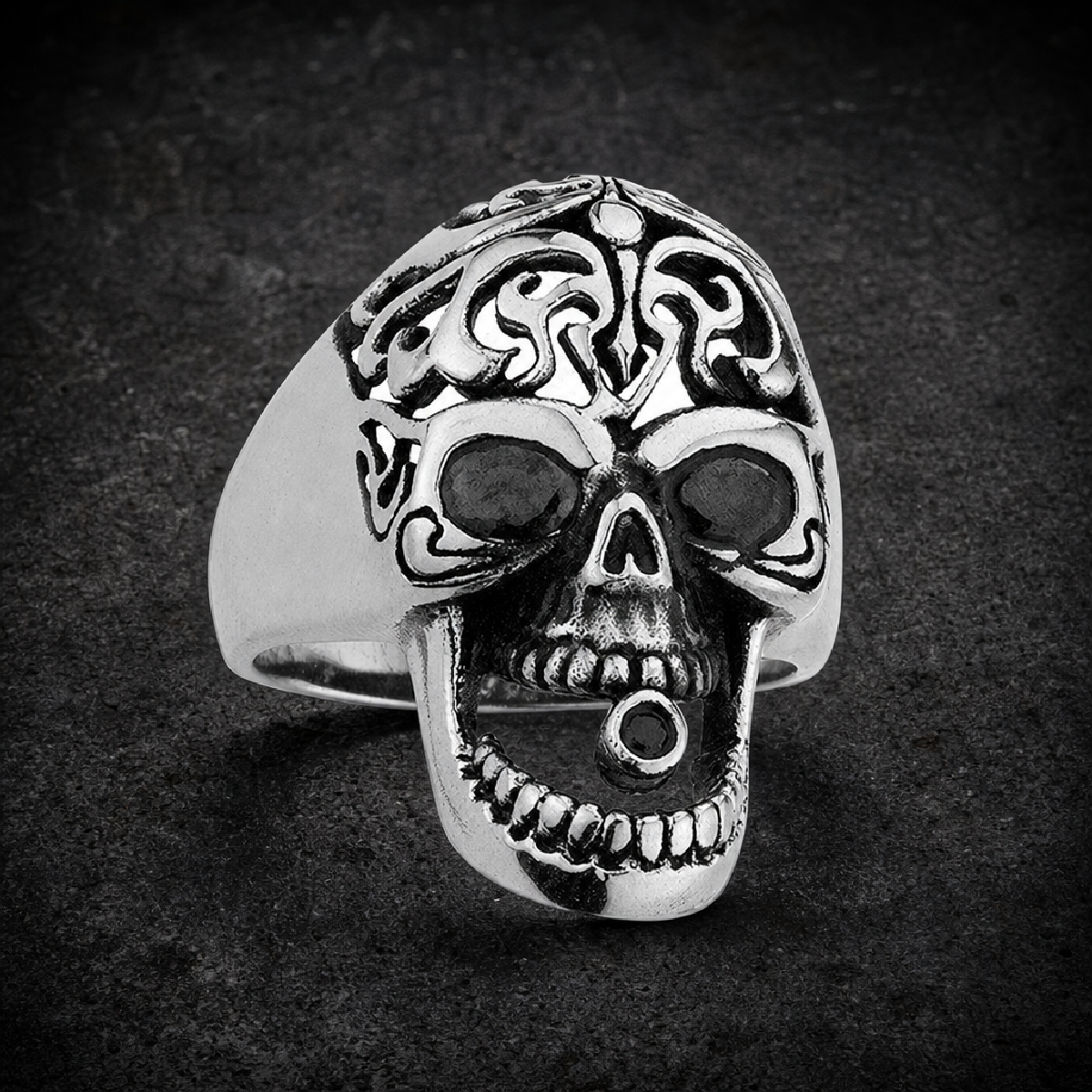The Sin-Eater Skull Ring - 316L stainless steel unisex jewelry (R0372)