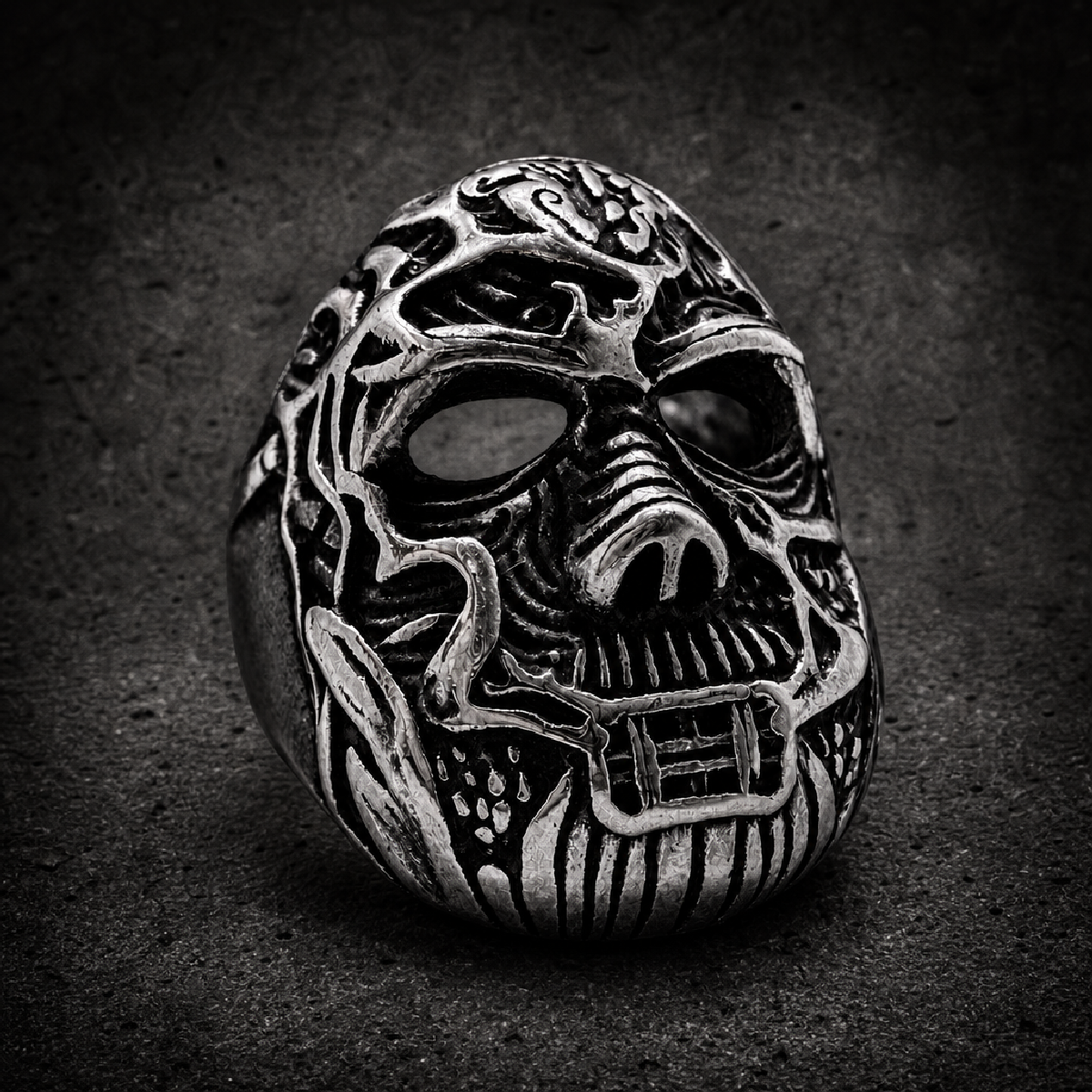 THE VEINRENDER SHADE Outcast I of IV — DEATHMASK LEGION: OUTCASTS - ring 316L stainless steel unisex jewelry (R0846)